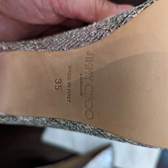 Jimmy Choo Romy 85 Silver Glitter pumps - Picture 9 of 11